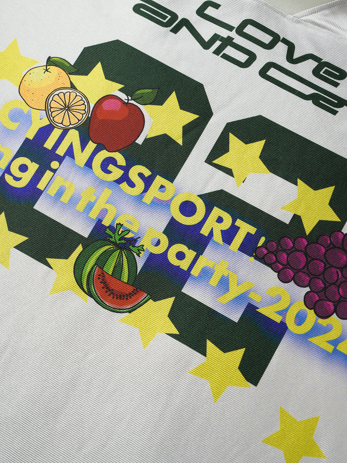 Fruit Jam Jersey Tee - Silver & Olive