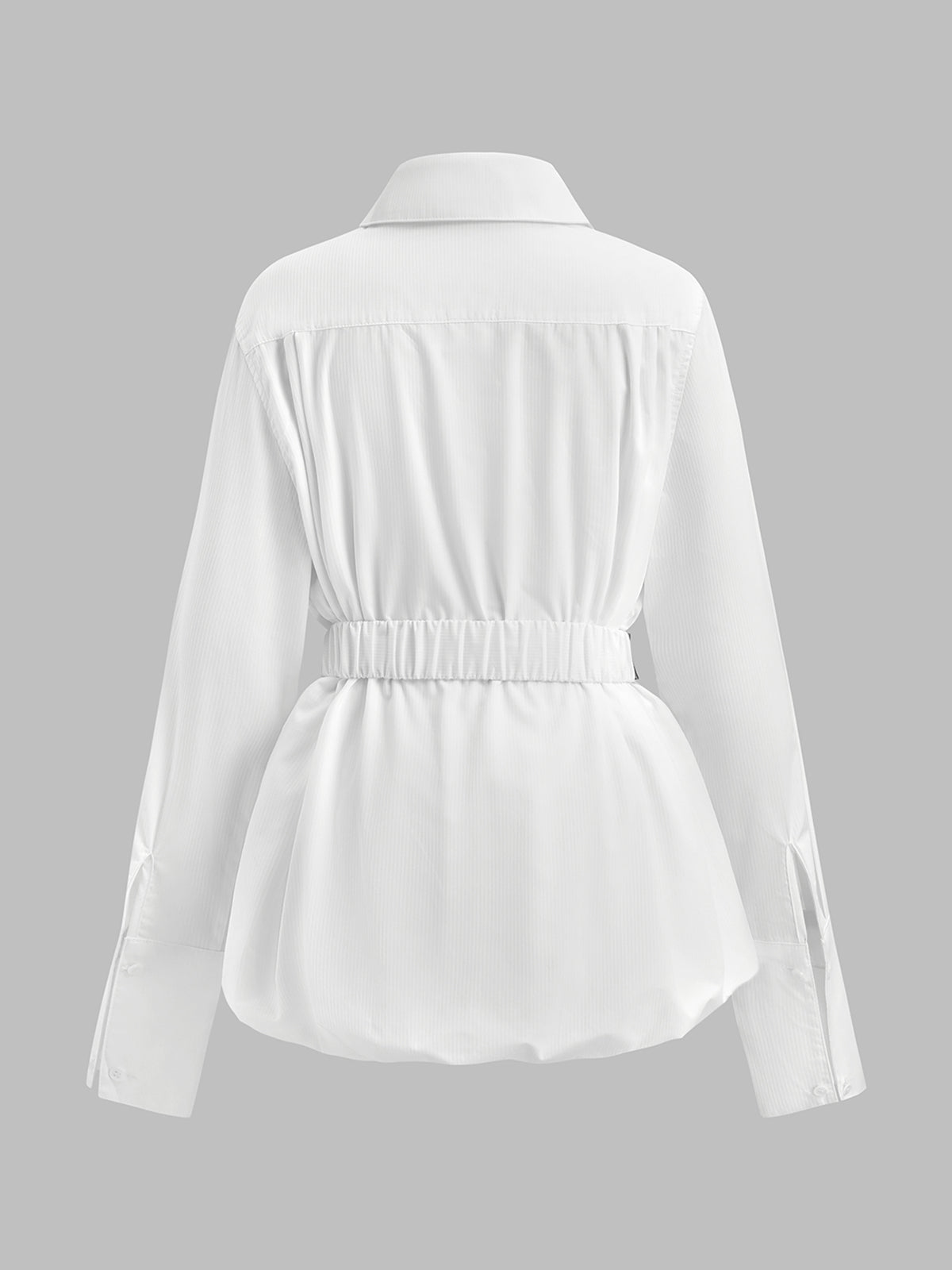 Belted Shift Shirt - White Ink