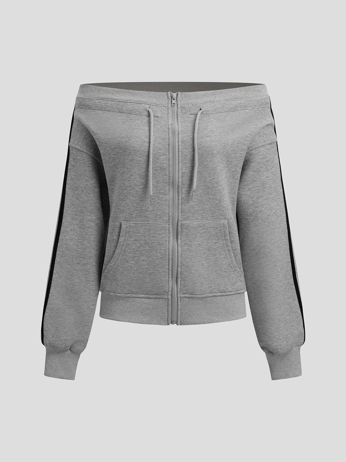 Court Side Offshoulder Jacket - Scholar Grey