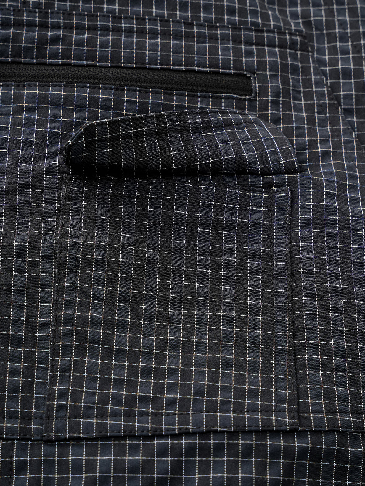 Trench-Strap Jumpsuit - Checkered Shield