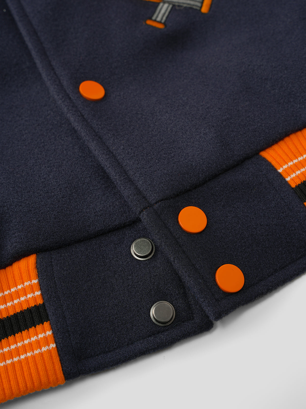 Fuji Dual-Tone Varsity Jacket - Citrus Navy