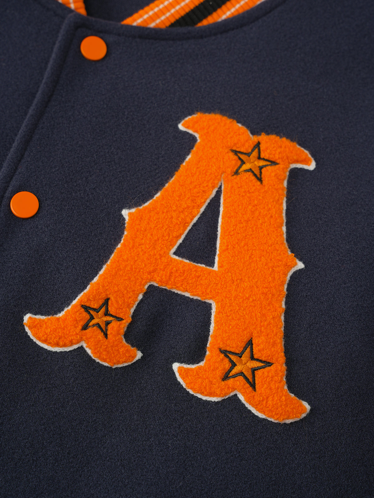 Fuji Dual-Tone Varsity Jacket - Citrus Navy