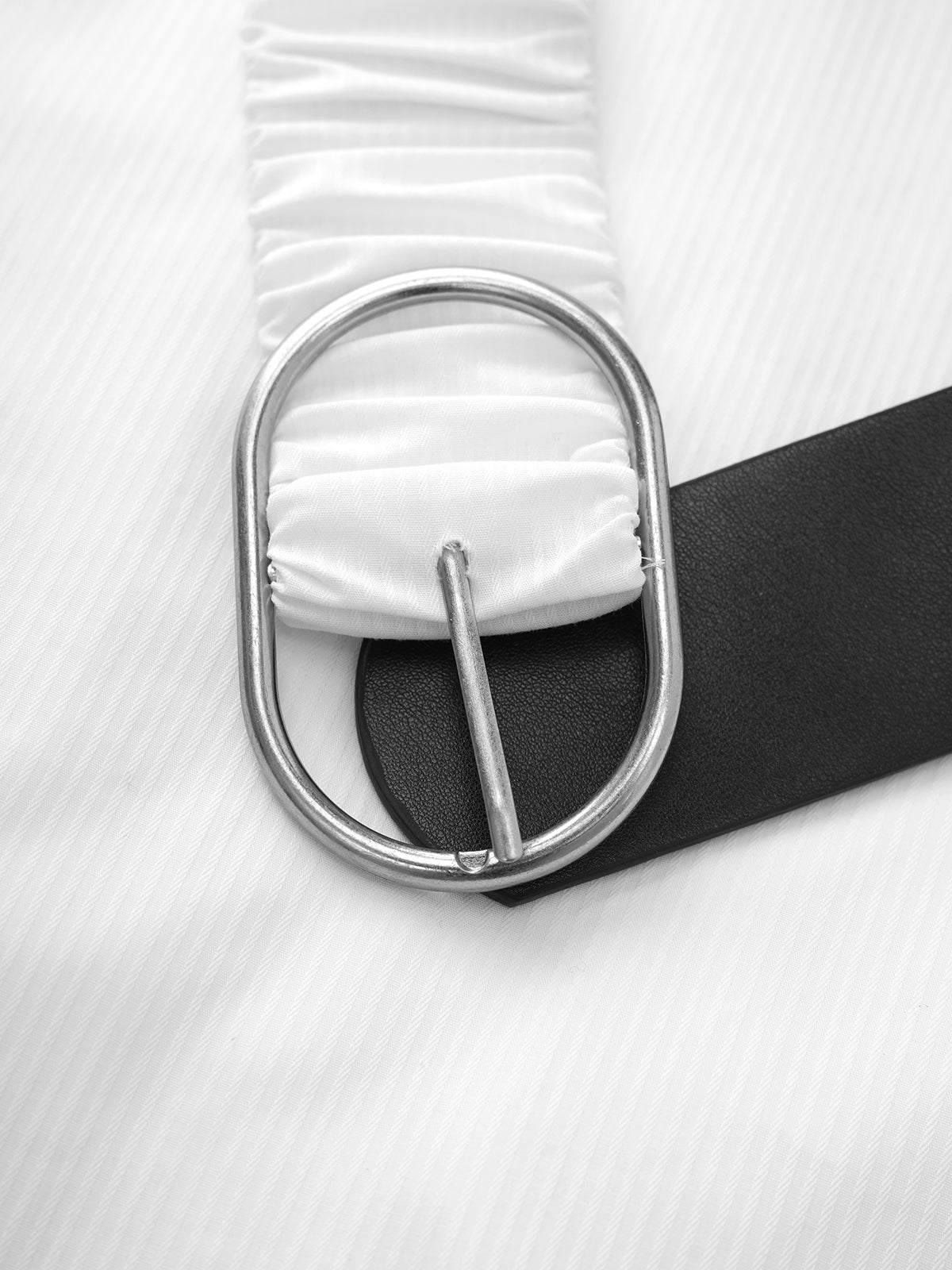 Belted Shift Shirt - White Ink