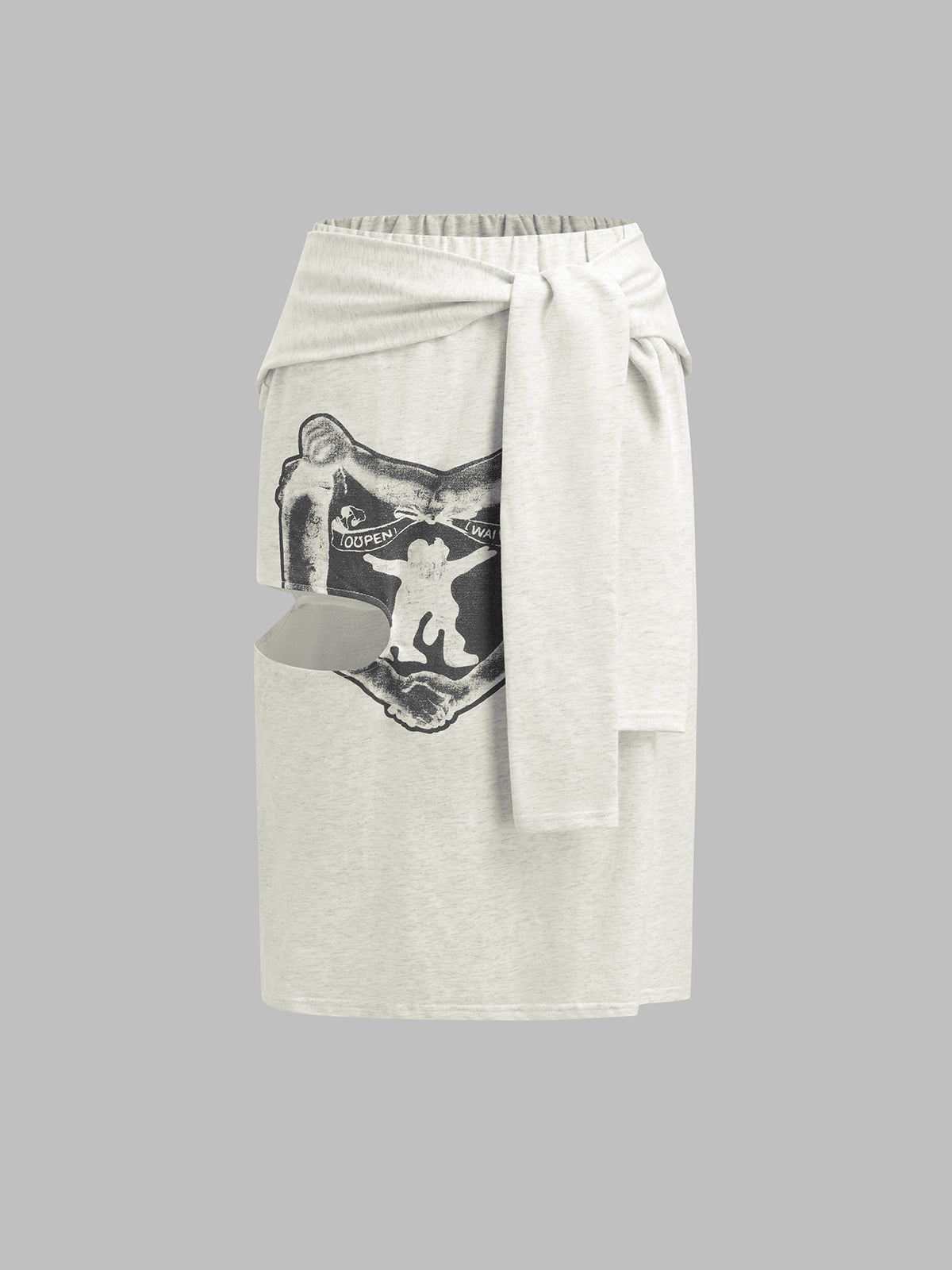 Graff Wrap Skirt - Cloud Black