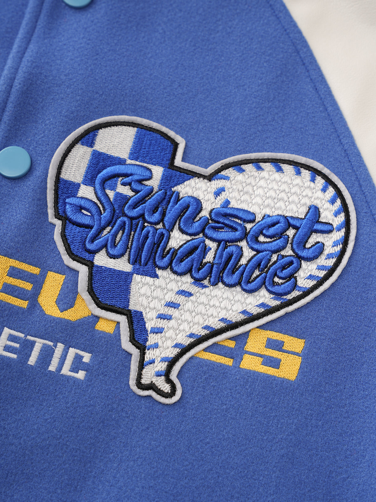 Heart Gamer Varsity Jacket - Electric Blue