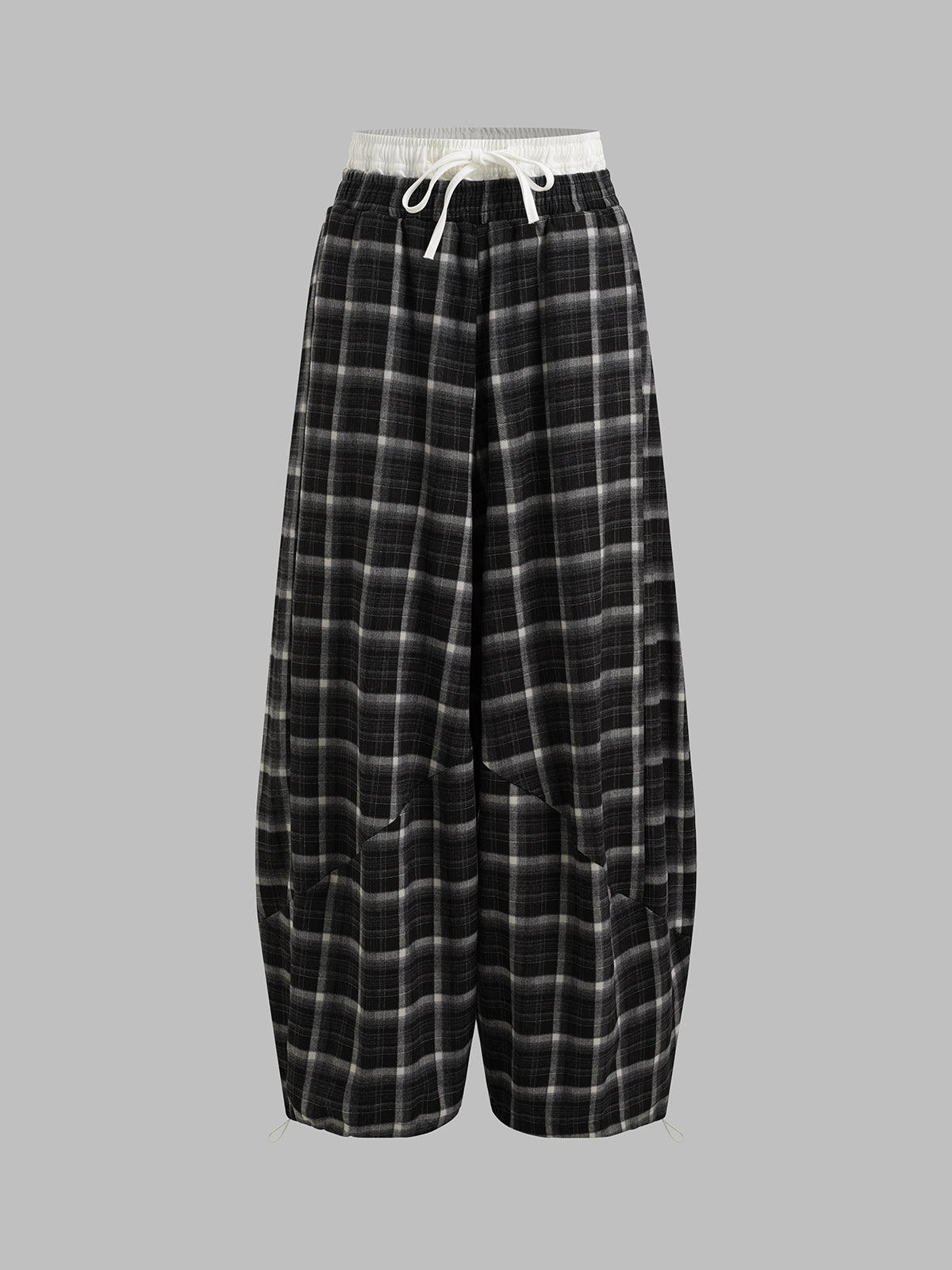 Chalkboard Grid Pants - Black White