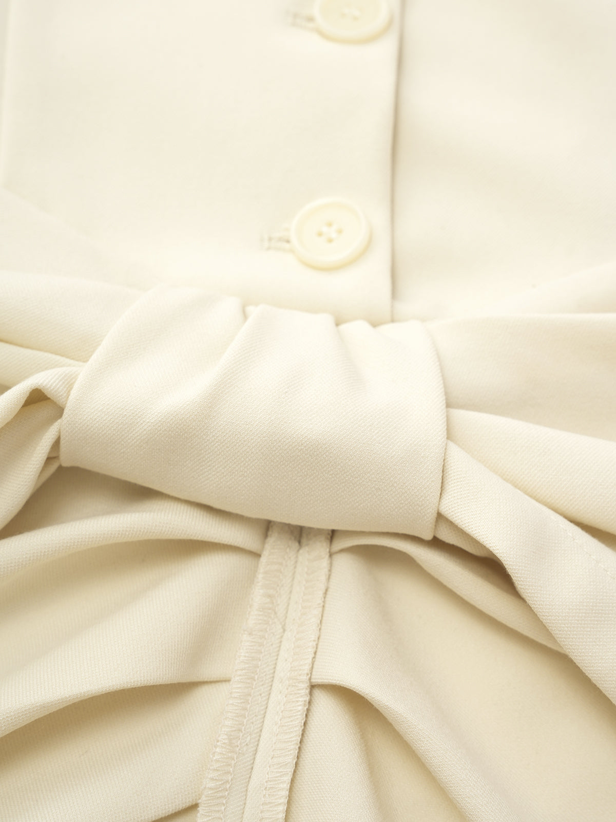 Twist Back Shirt - Cream White
