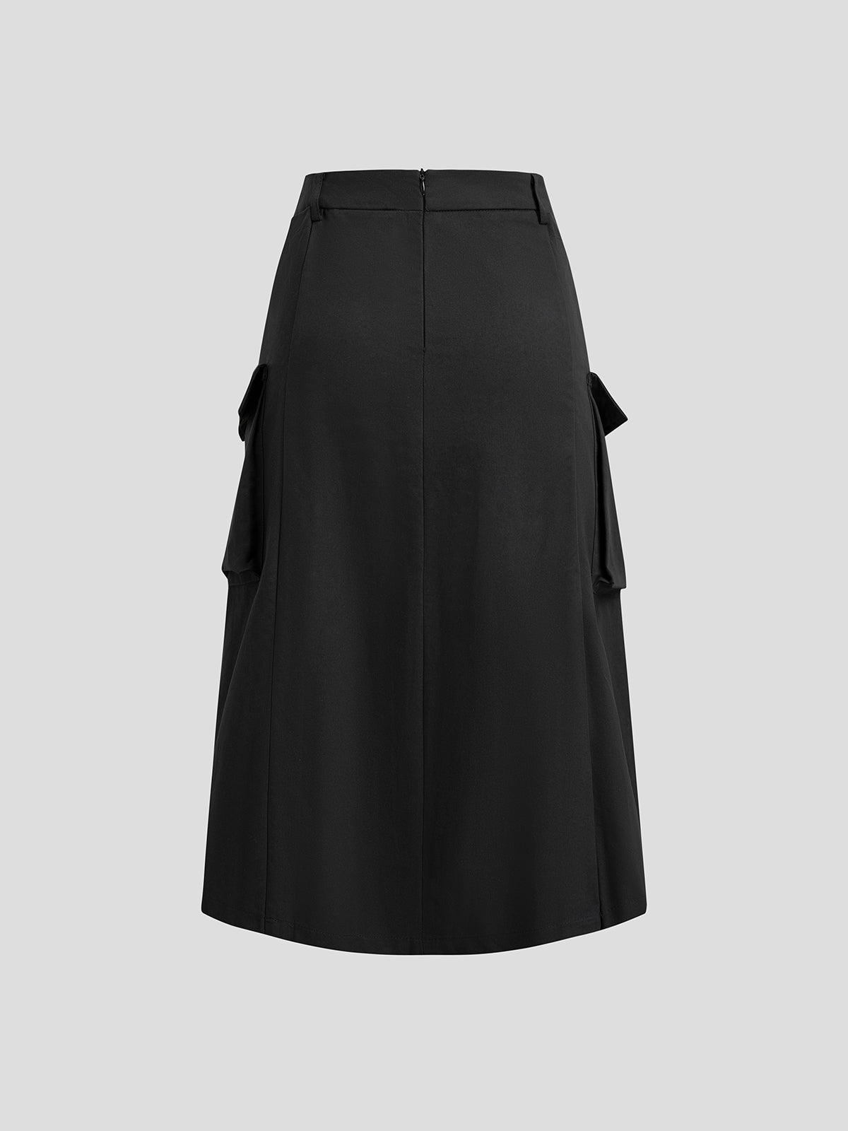 Pocket Drape Skirt - Coal Shade