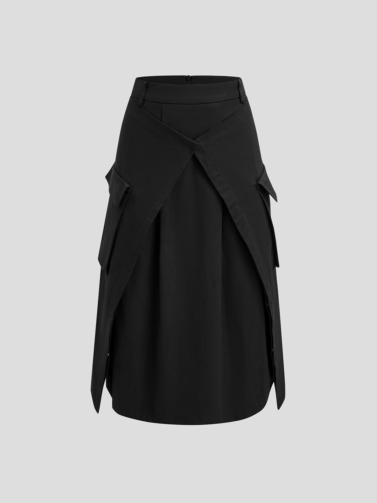 Pocket Drape Skirt - Coal Shade