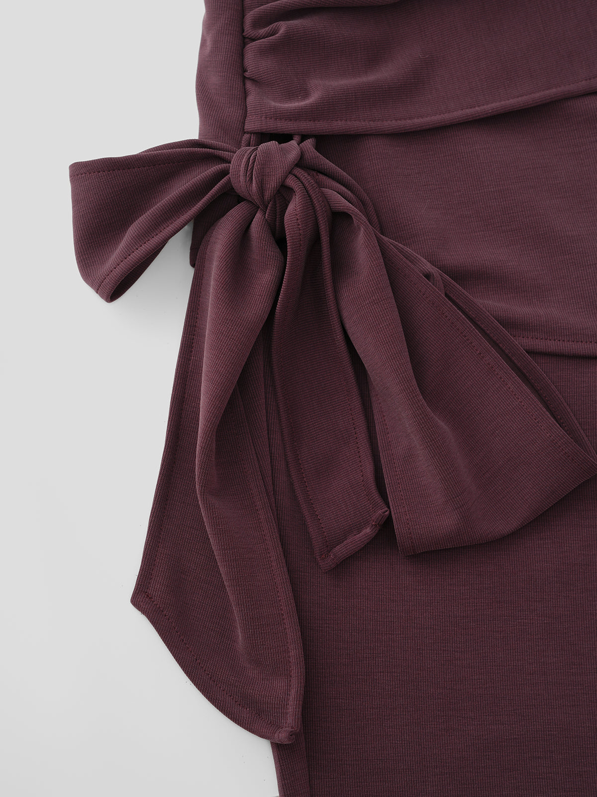 Wrap Knot Yoga Pants - Wine Red