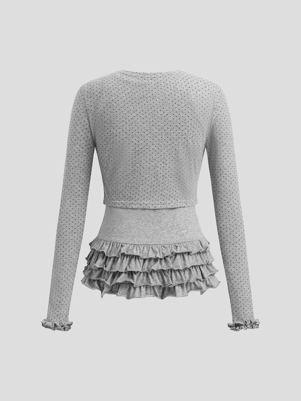 Metro Frill Top – Dot Grey