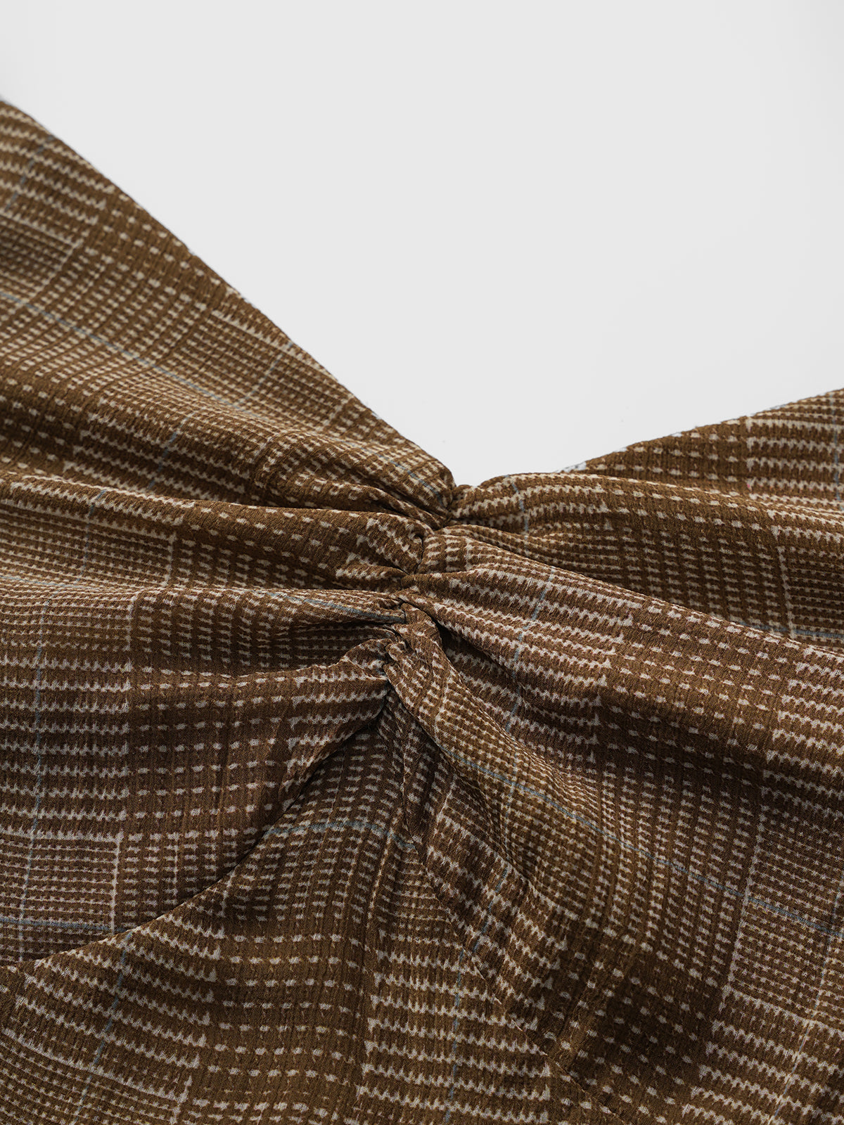 Held Line Check Mesh Maxi Dress – Moss Brown