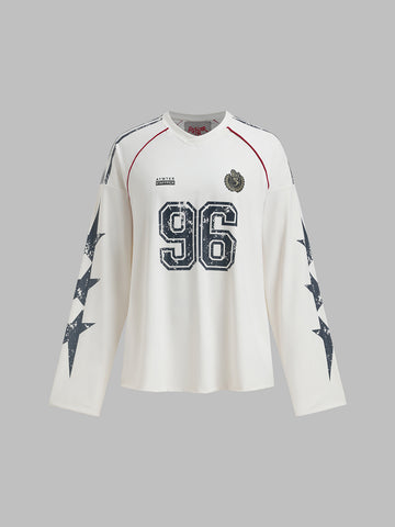 No.95 Clubhouse Jersey Shirt - White Navy