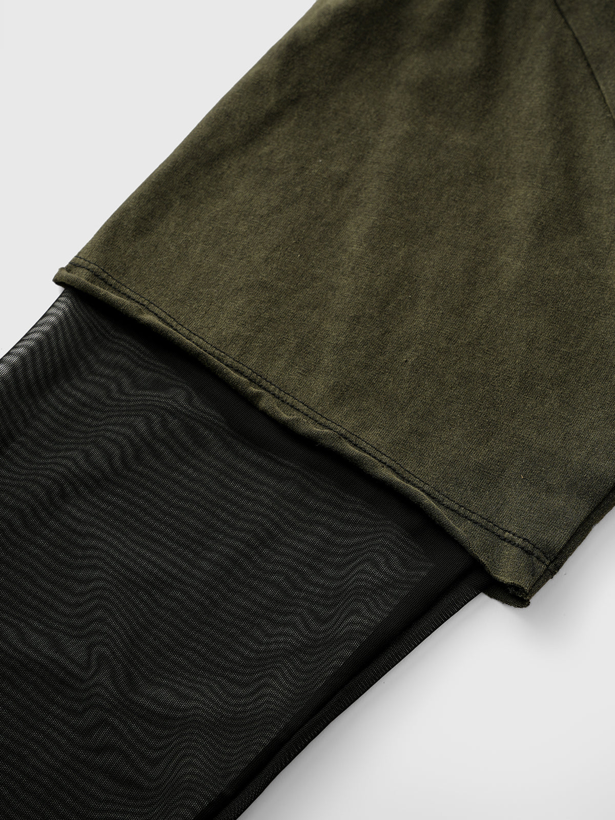Supermarket Inside Job Layered Top – Charcoal Black