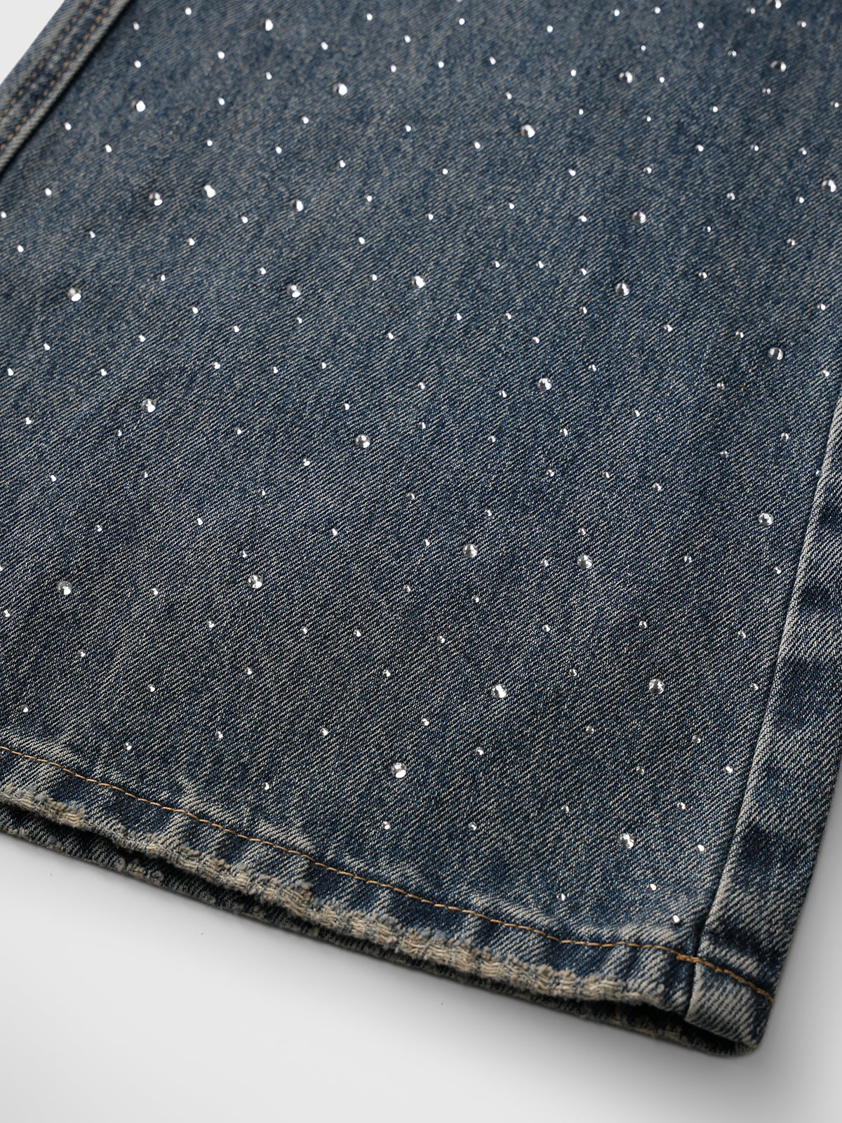 Low Glow Crystal Flare Pants – Deep Denim