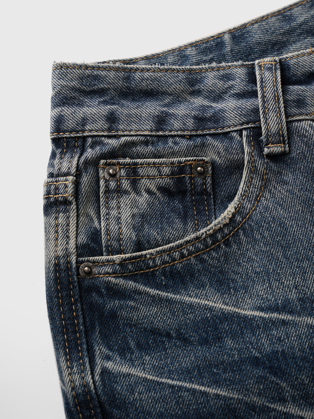 Low Glow Crystal Flare Pants – Deep Denim