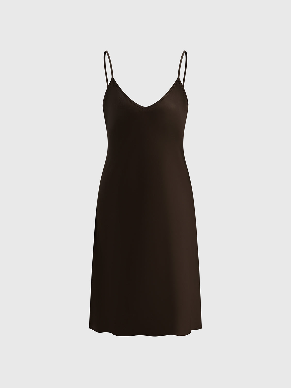 Clear Intent Sheer Column Maxi Dress –Cocoa Brown