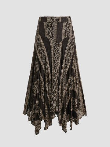 Twilight Whispers Skirt - Black Beige