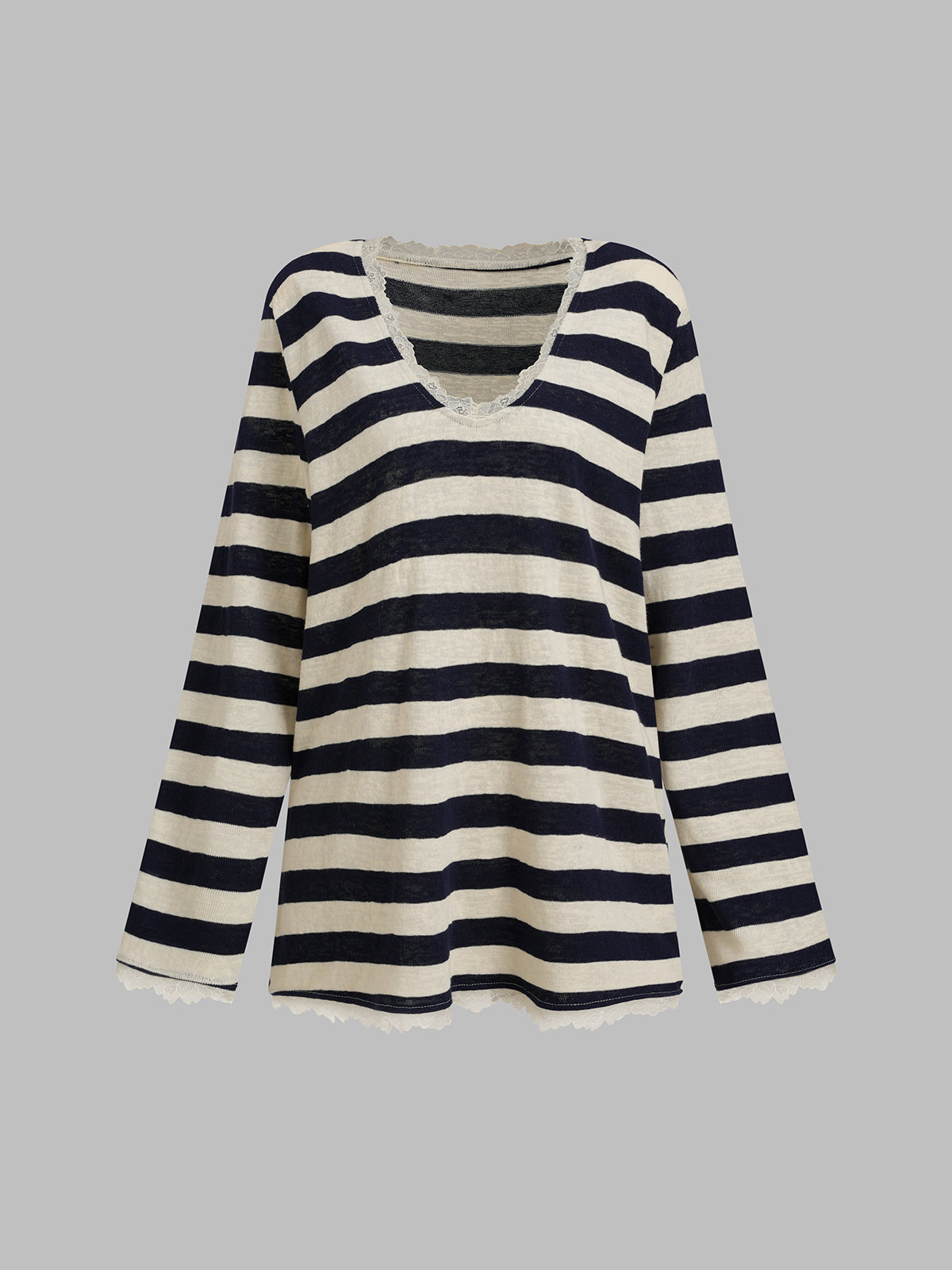 Open Agenda Stripe Top – Black Ivory