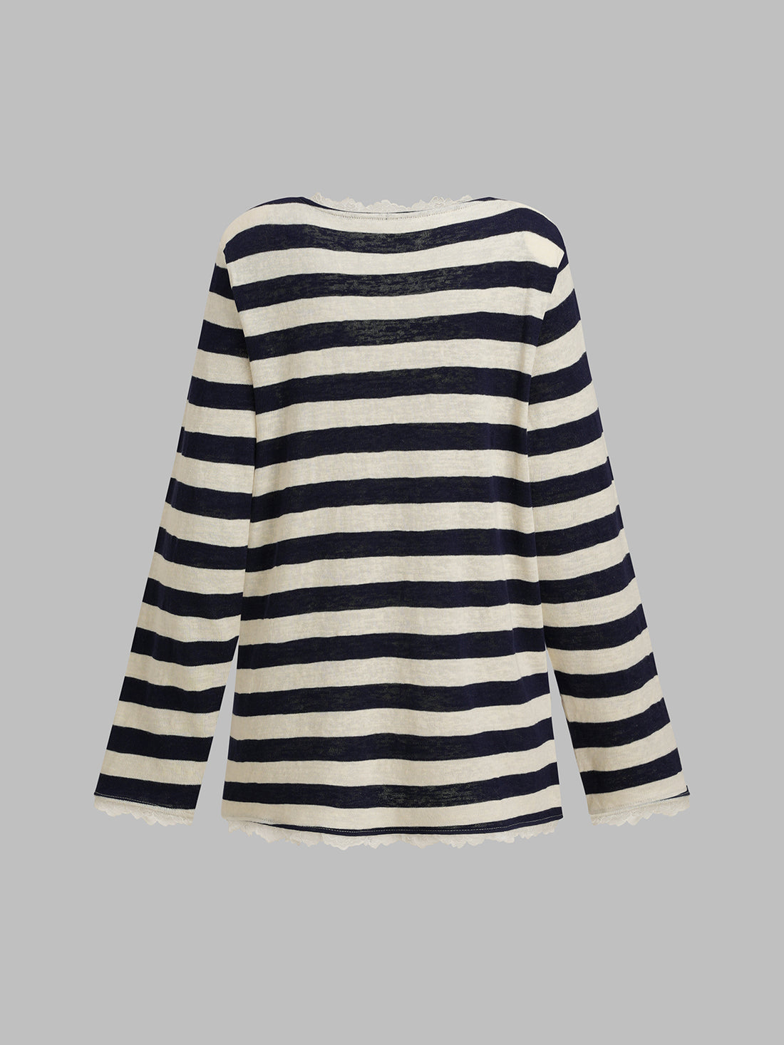 Open Agenda Stripe Top – Black Ivory