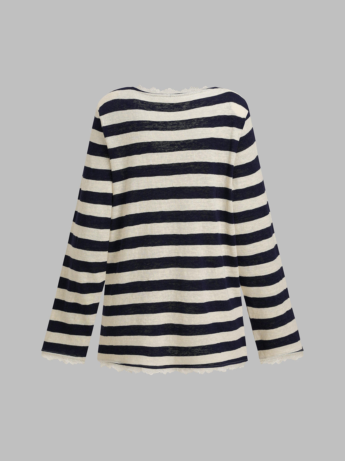 Open Agenda Stripe Top – Black Ivory