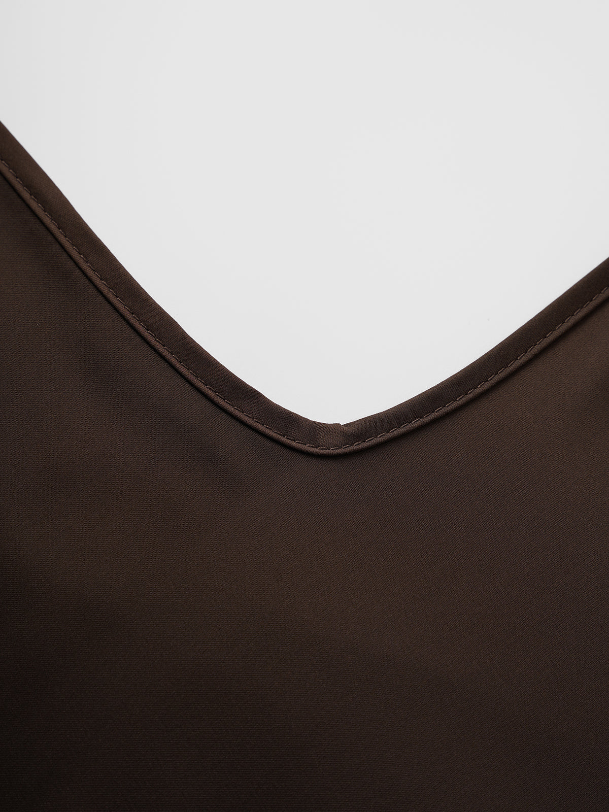 Clear Intent Sheer Column Maxi Dress –Cocoa Brown