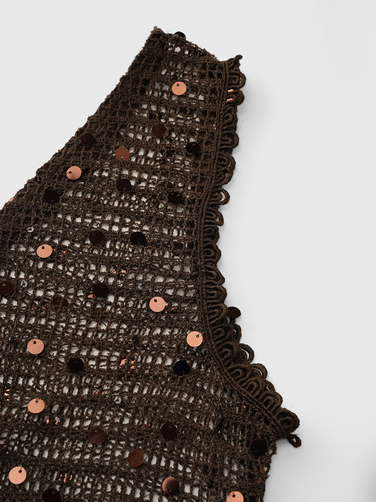 Clear Intent Sheer Column Maxi Dress –Cocoa Brown