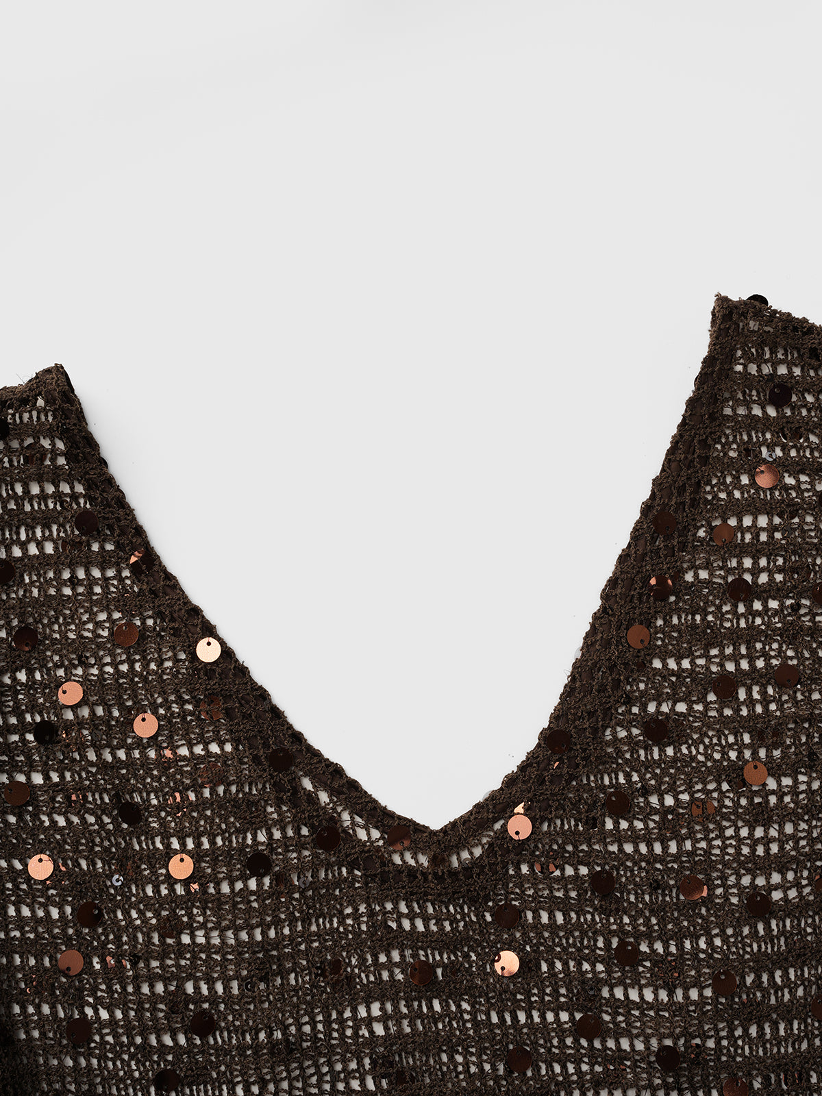 Clear Intent Sheer Column Maxi Dress –Cocoa Brown