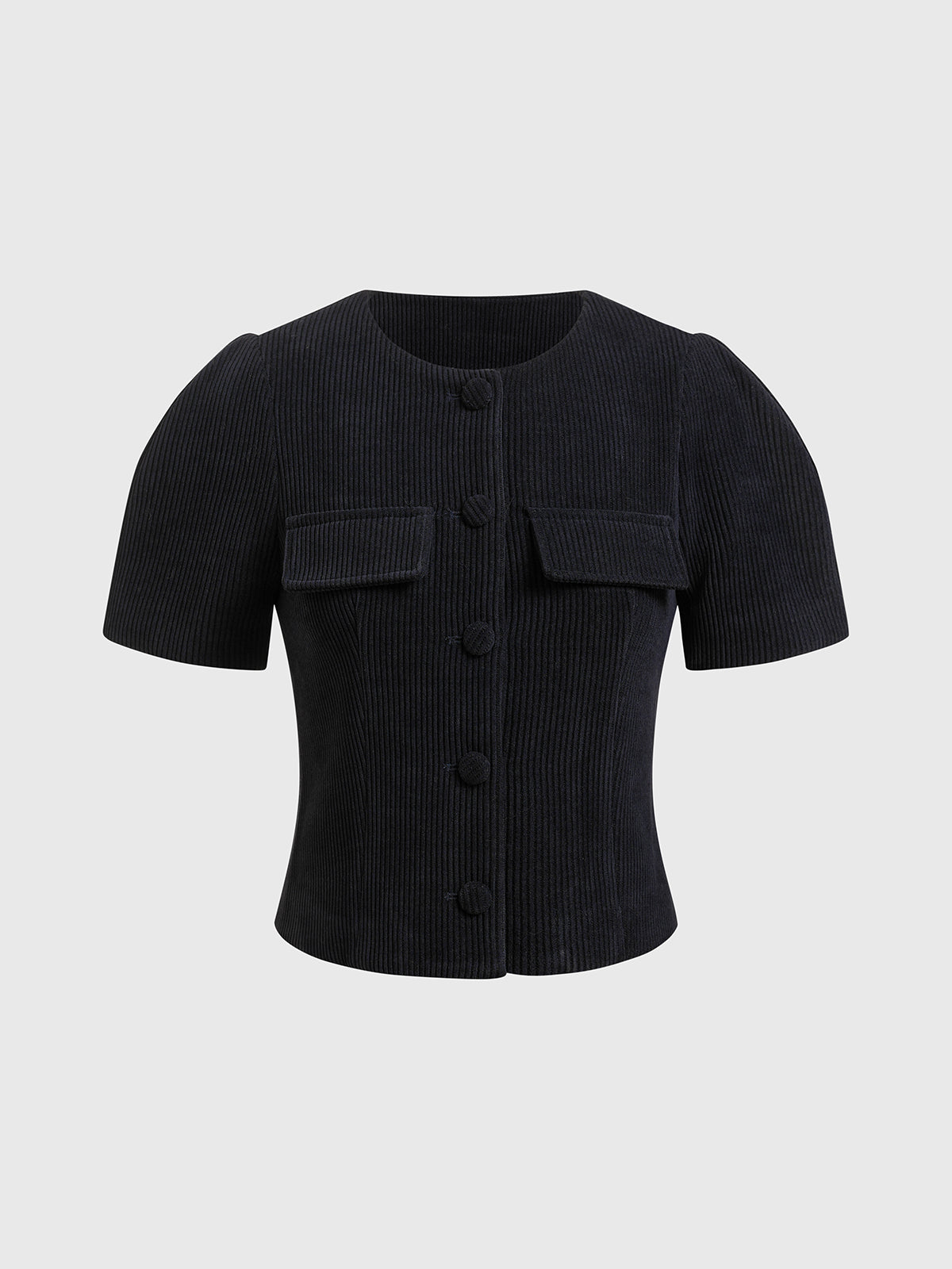 Brick Lane Skimming Ruched Short Sleeve Tee - Black