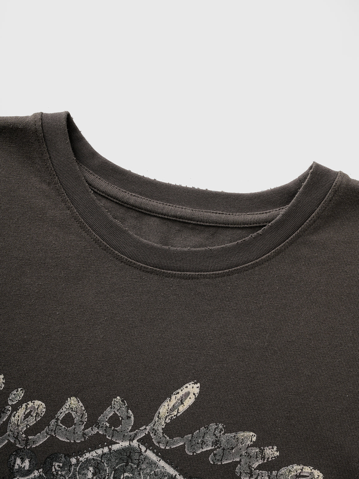 Late Shift Graphic Tee – Ash Olive