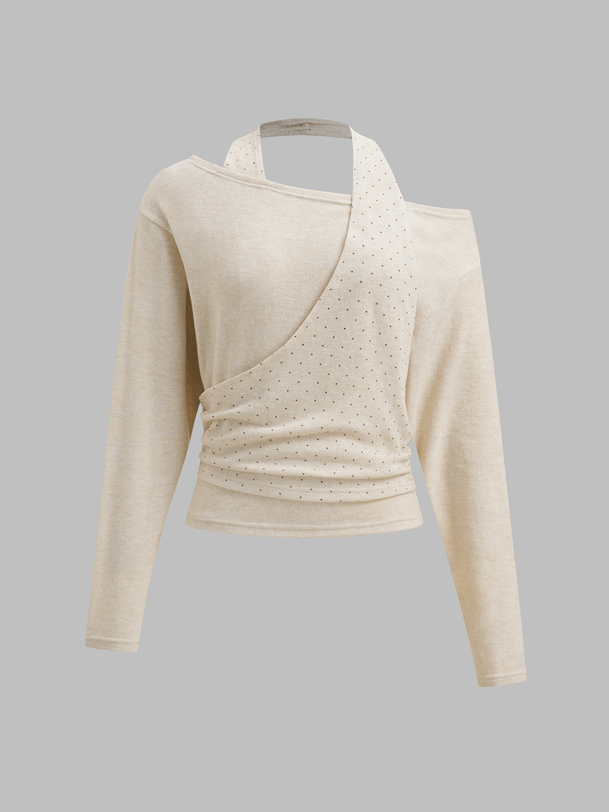 Harmony Dots Top – Cream Beige
