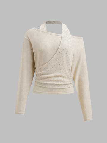 Harmony Dots Top – Cream Beige