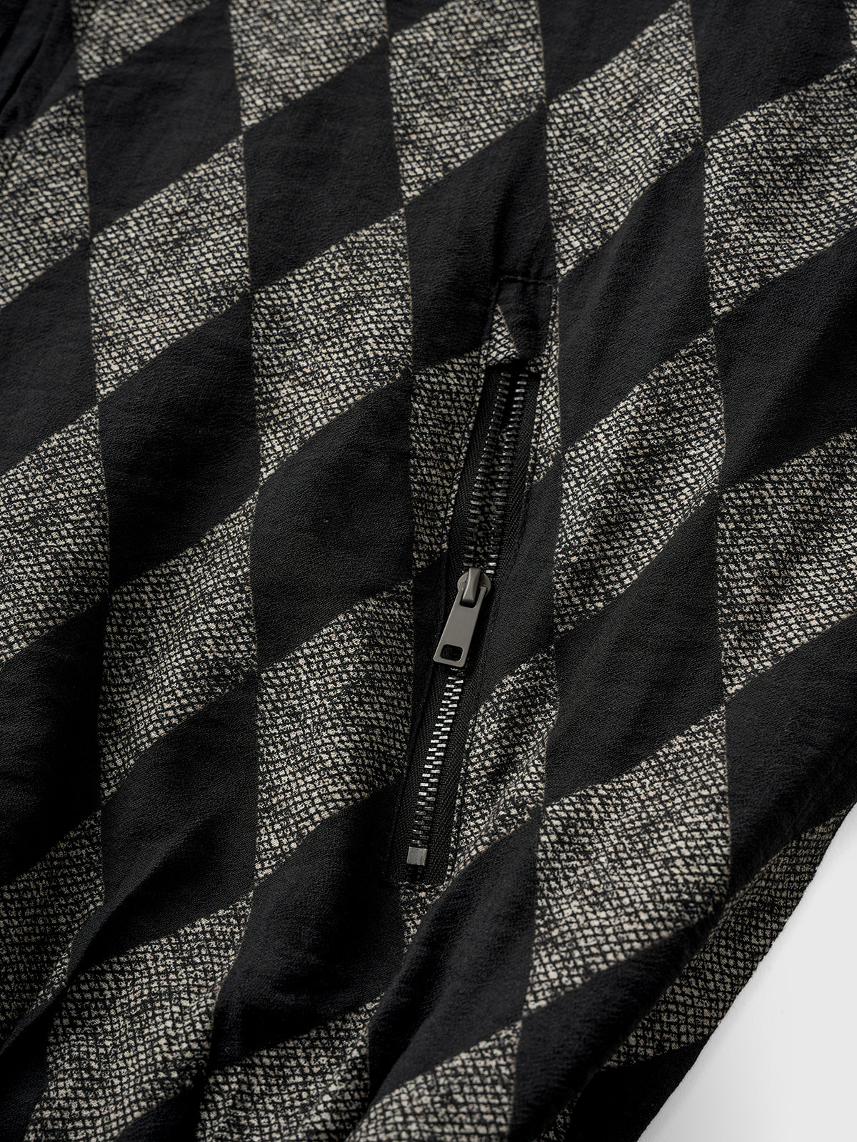 Lockstep Check Cropped Jacket – Ink Grey