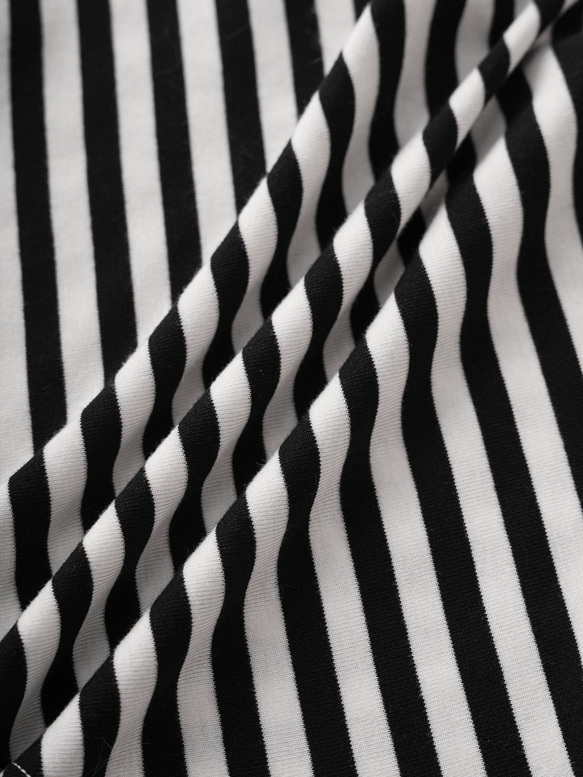 Brick Lane Asymmetric Optical Stripe Knit Tank Top - Black/White
