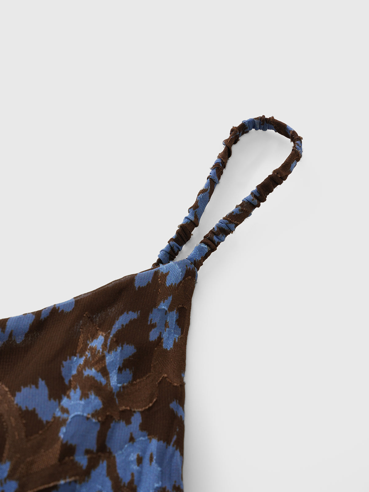 Tied Distance Strap Maxi Dress – Navy Brown