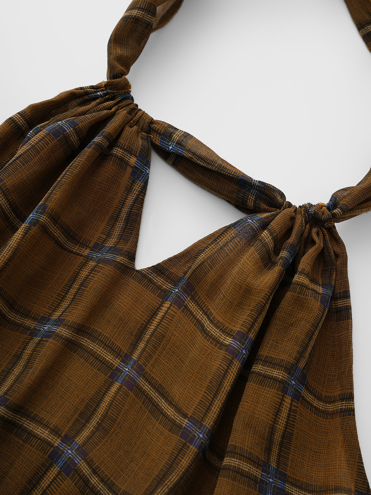 Hufflepuff House Ball Halter Maxi Dress – Turmeric Plaid