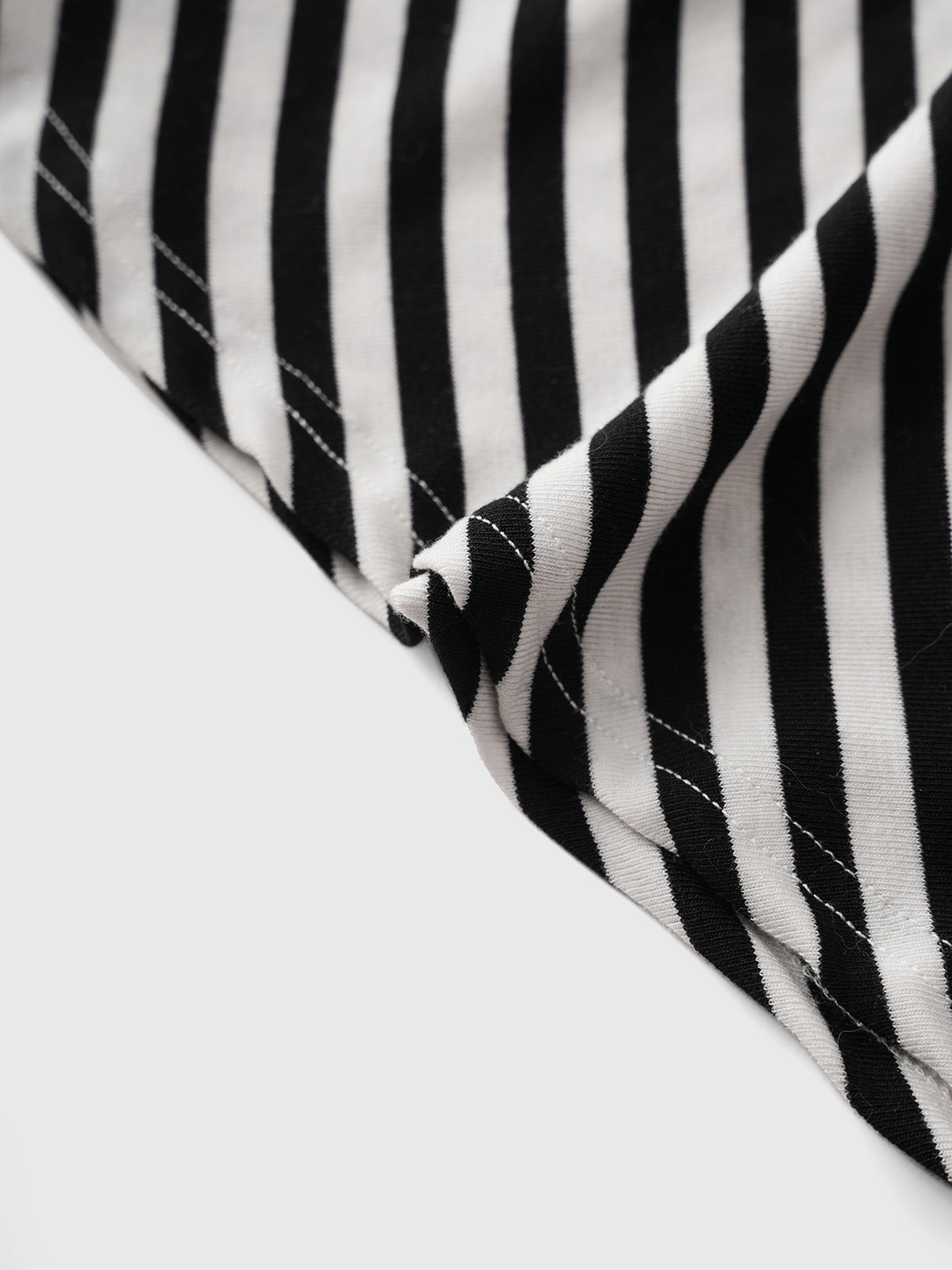 Brick Lane Asymmetric Optical Stripe Knit Tank Top - Black/White