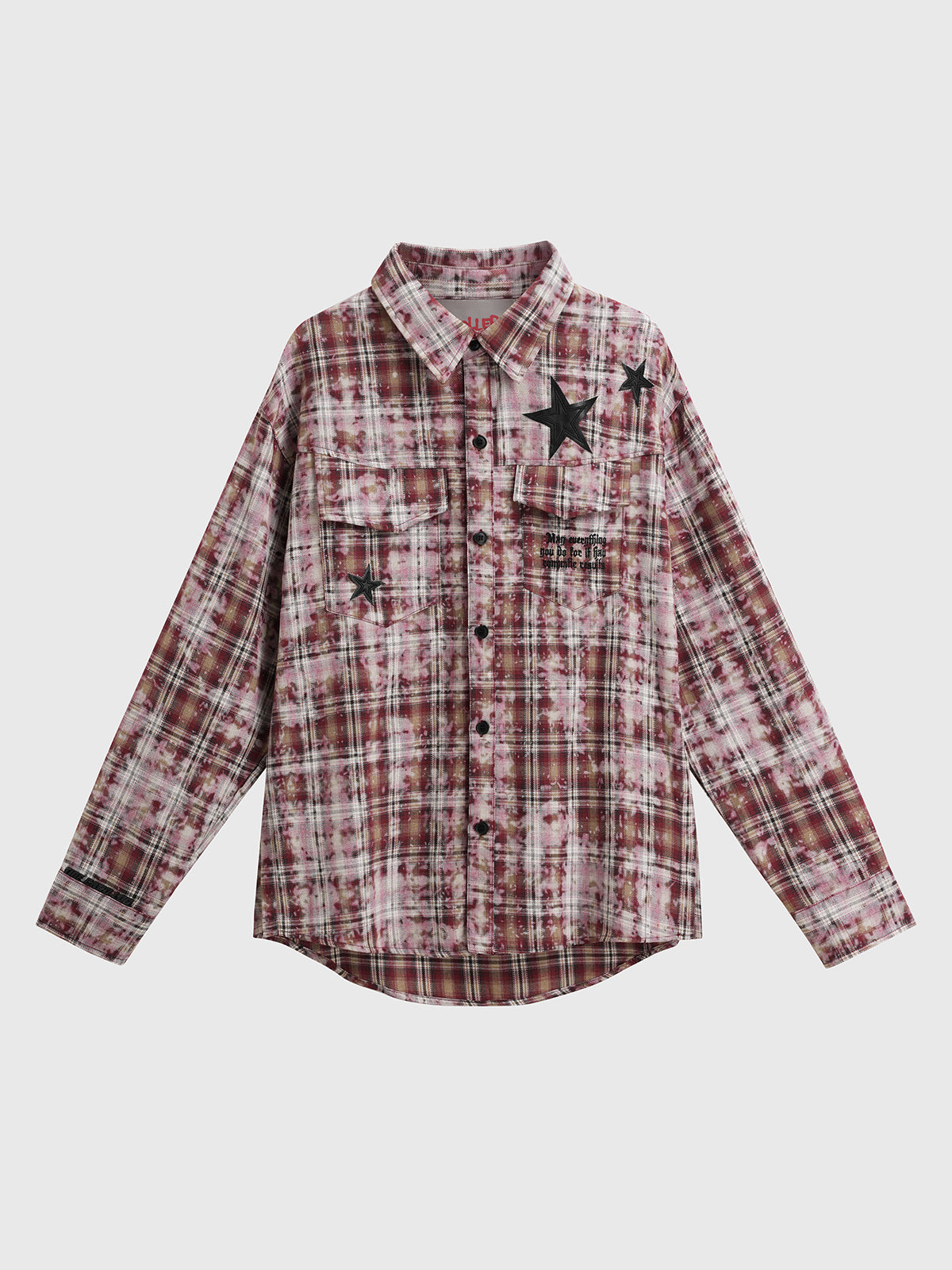 Star Clash Shirt - Crimson Plaid
