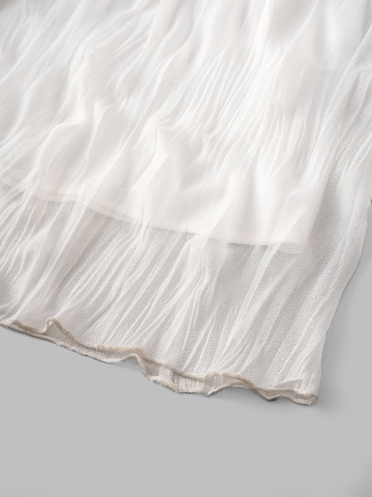 Still Touch Mesh Strap Maxi Dress – Chalk White