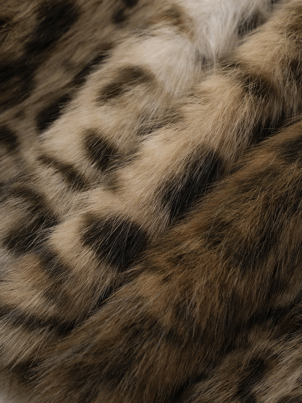 Brick Lane Leopard Pattern Faux Fur Sleeveless Tank Top - Grey