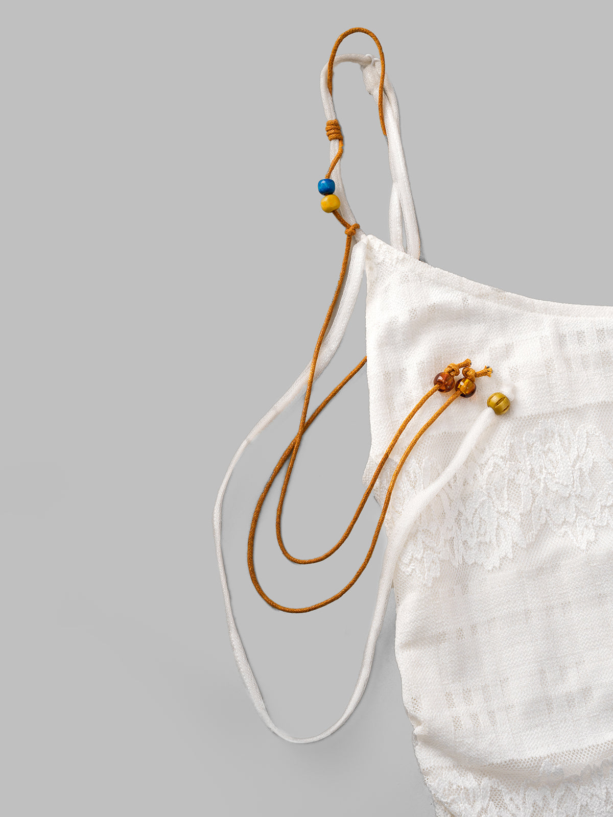 Still Touch Mesh Strap Maxi Dress – Chalk White