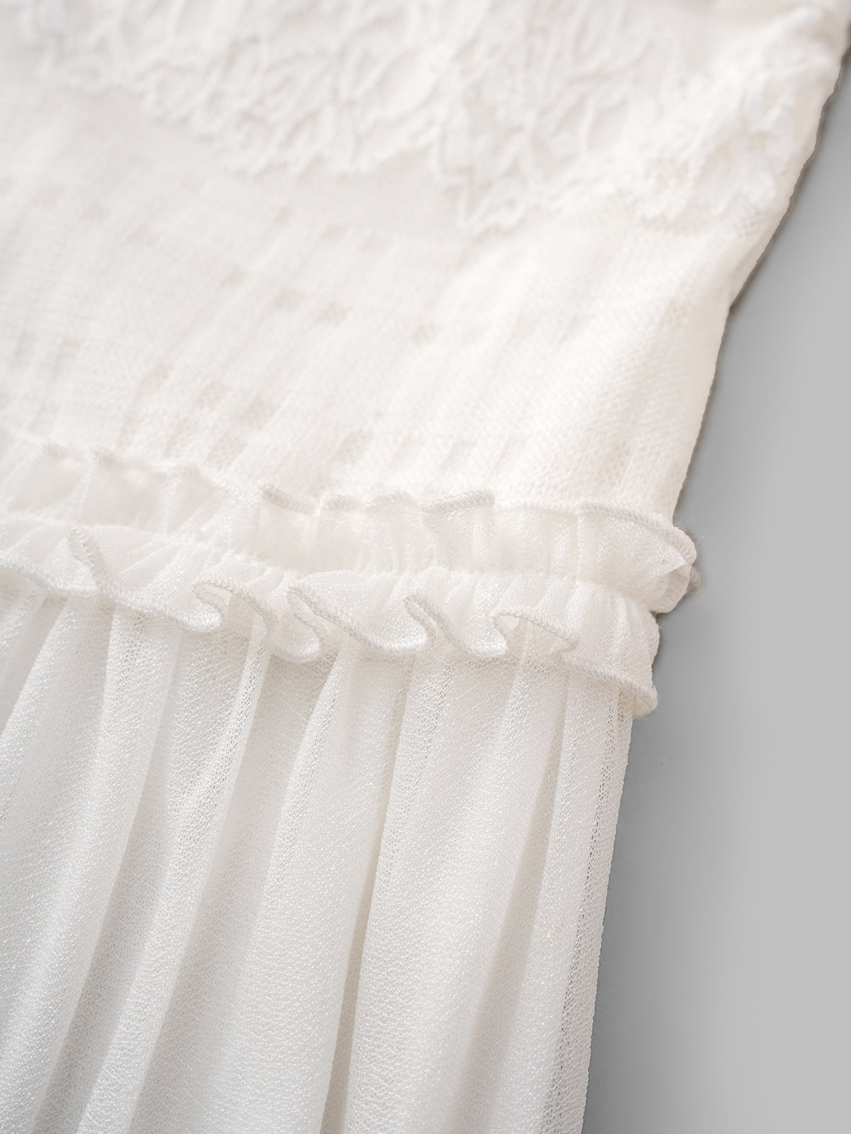 Still Touch Mesh Strap Maxi Dress – Chalk White