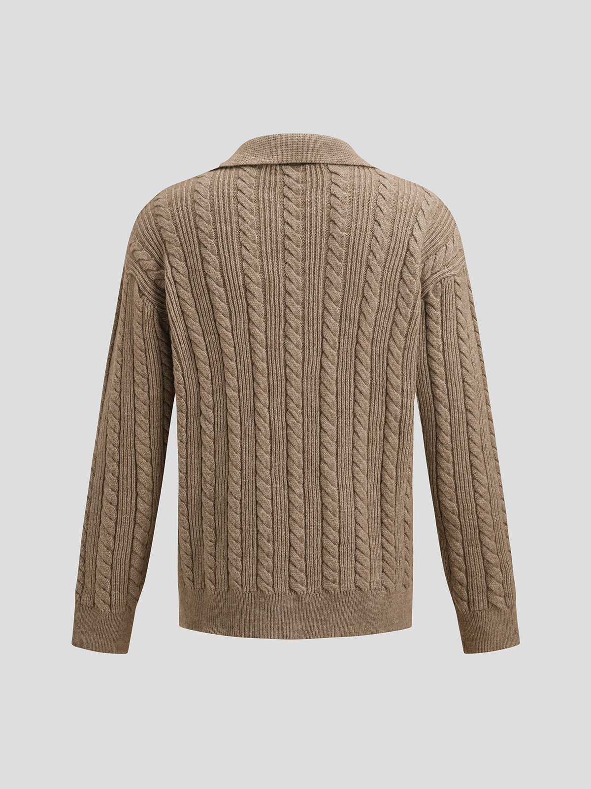 Cable Crew Sweater - Toasted Almond
