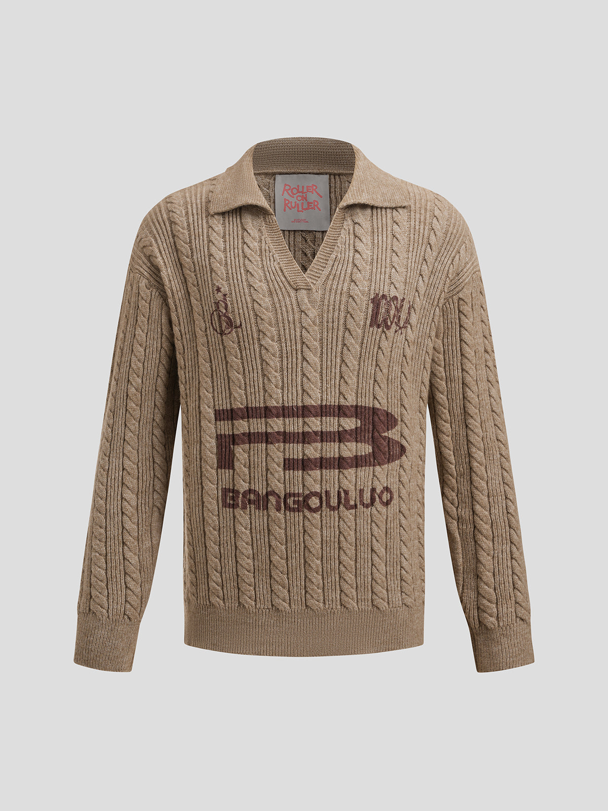 Cable Crew Sweater - Toasted Almond