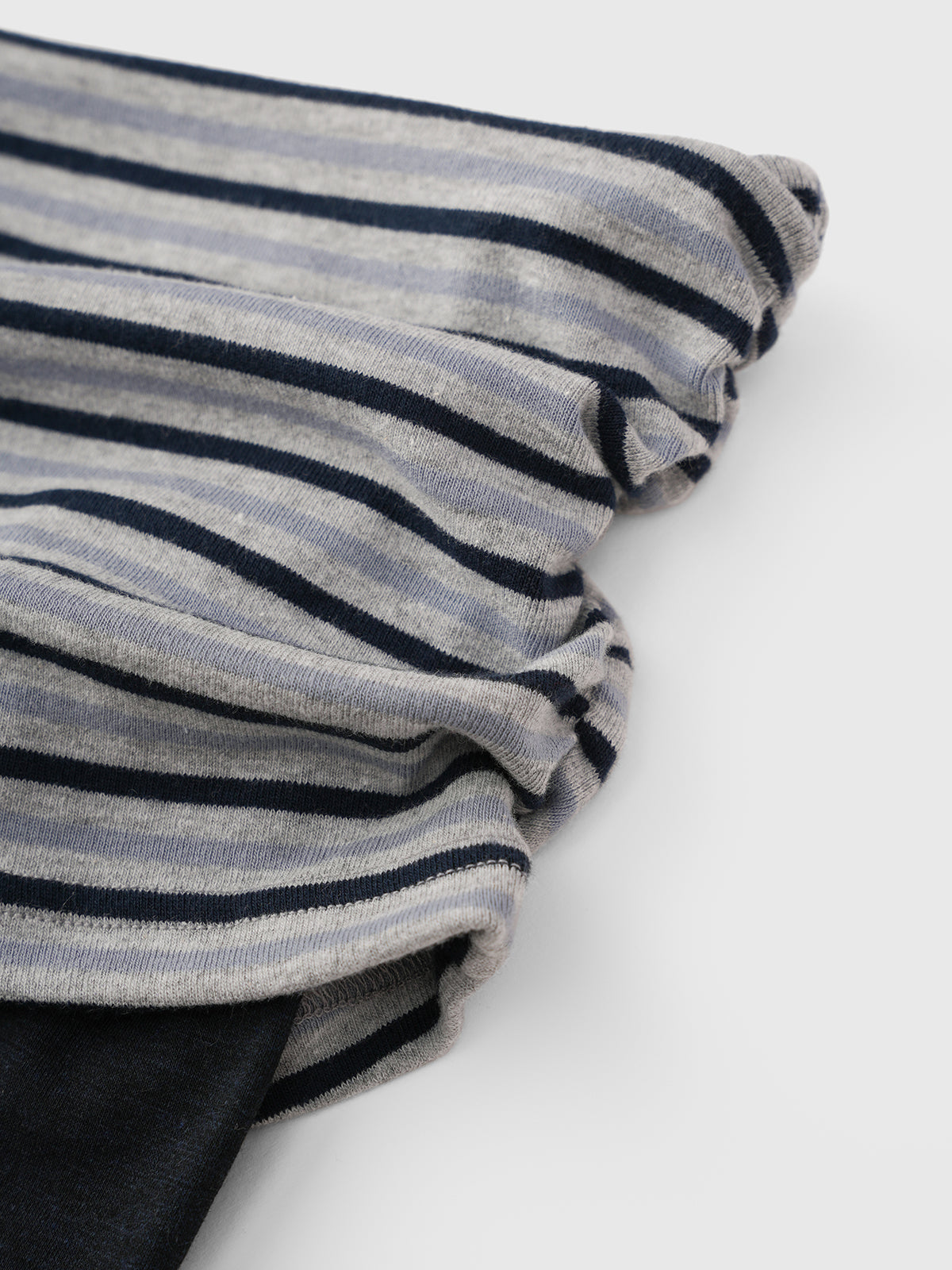 Serene Line Off-Shoulder Top – Noir Stripe