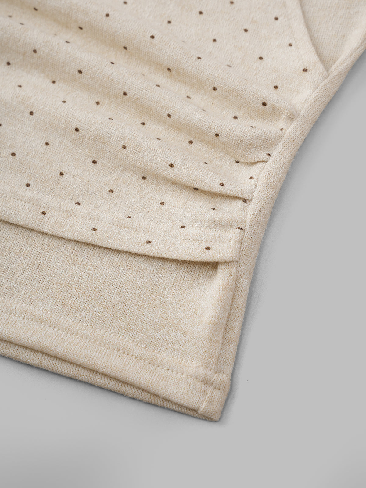 Harmony Dots Top – Cream Beige