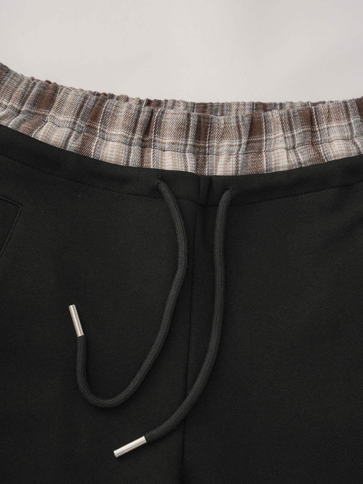 Plaid Whisper Shorts – Bold Black