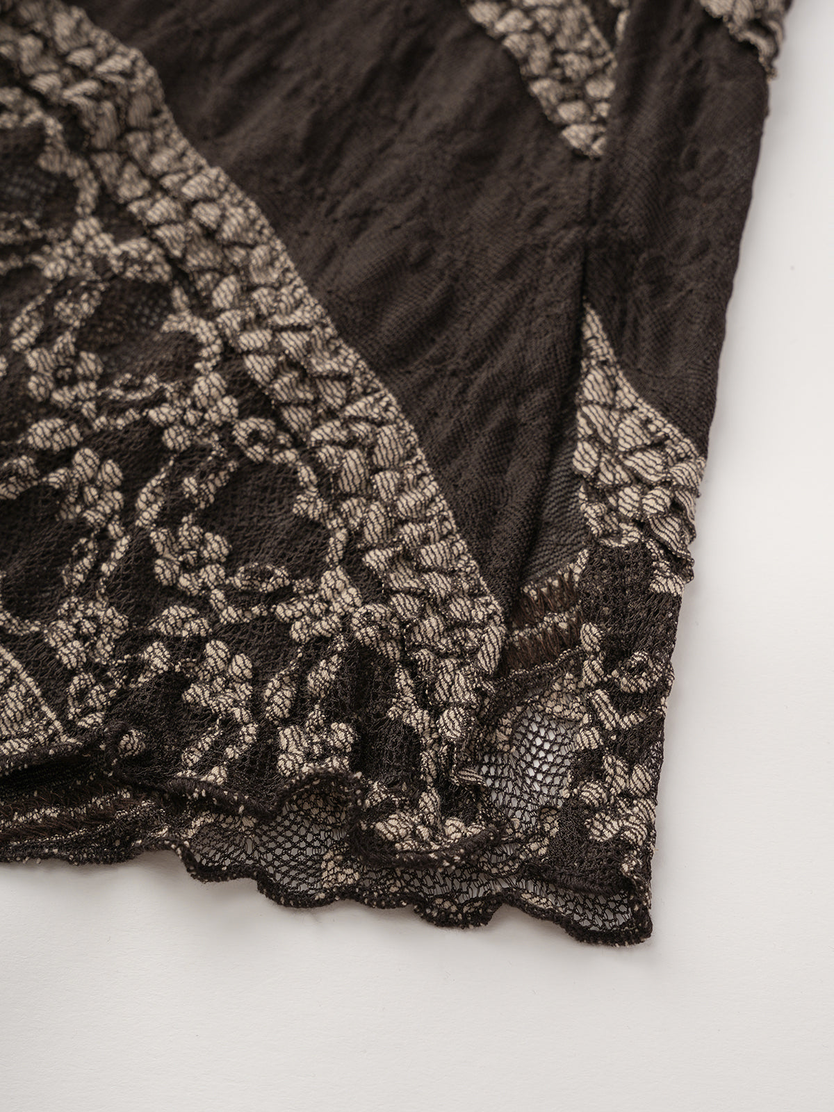 Twilight Whispers Skirt - Black Beige
