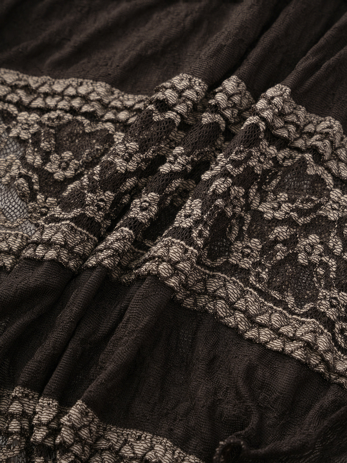 Twilight Whispers Skirt - Black Beige