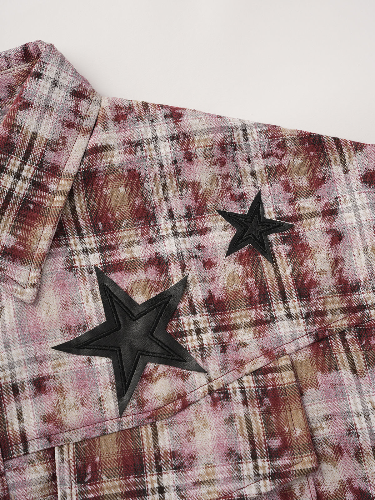 Star Clash Shirt - Crimson Plaid